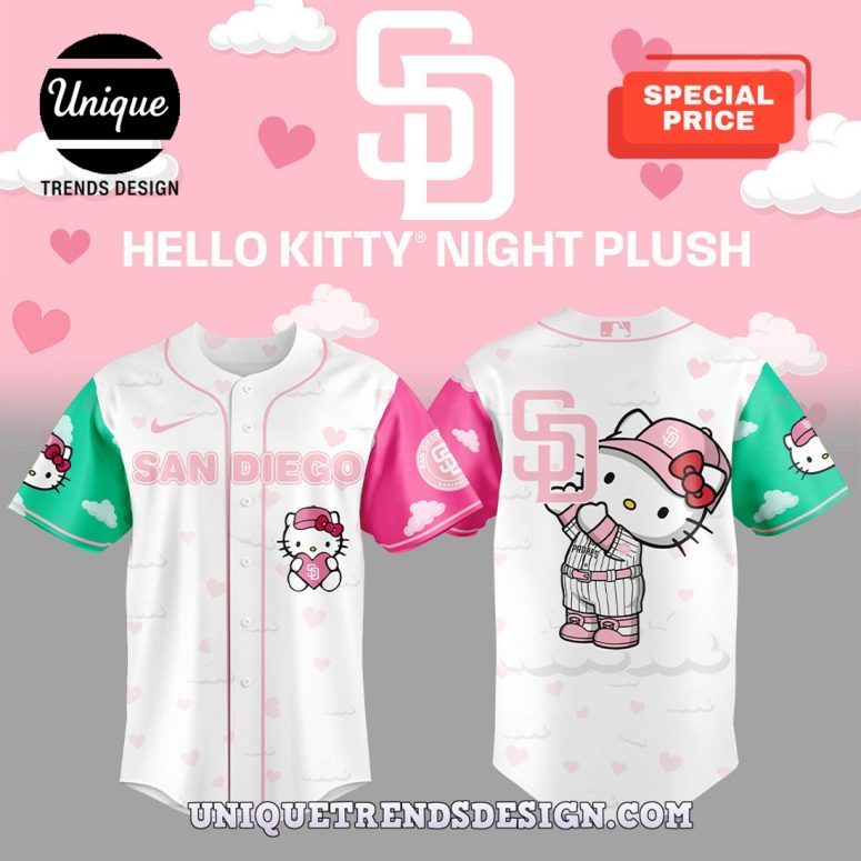 San Diego Padres x Hello Kitty Night Plus Baseball Jersey