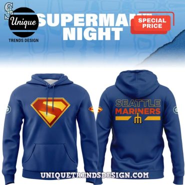 Seattle Mariners 2025 Superman Night Hoodie