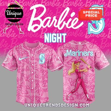 Seattle Mariners Barbie Night Baseball Jersey