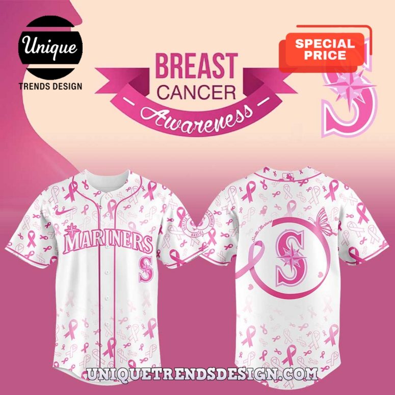 Seattle Mariners Breast Cancer Awareness Night Baseball Jersey