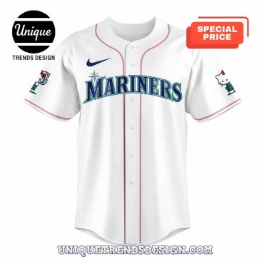 Seattle Mariners Hello Kitty White Baseball Jersey