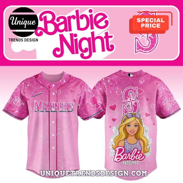 Seattle Mariners MLB Barbie Night 2025 Baseball Jersey