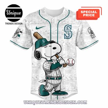 Seattle Mariners MLB x Snoopy Baseball Jersey