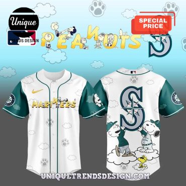 Seattle Mariners x Snoopy and Peanuts Baseball Jersey