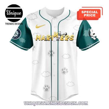 Seattle Mariners x Snoopy and Peanuts Baseball Jersey