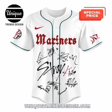 Seattle Mariners x Stray Kids Tour Signature Baseball Jersey