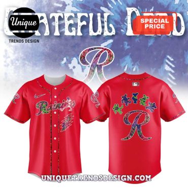 Tacoma Rainiers Grateful Dead Night Red Baseball Jersey