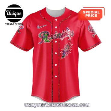 Tacoma Rainiers Grateful Dead Night Red Baseball Jersey