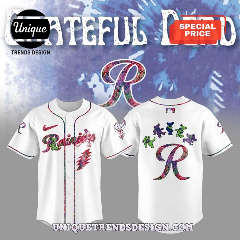 Tacoma Rainiers Grateful Dead Night White Baseball Jersey