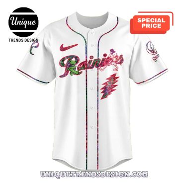 Tacoma Rainiers Grateful Dead Night White Baseball Jersey
