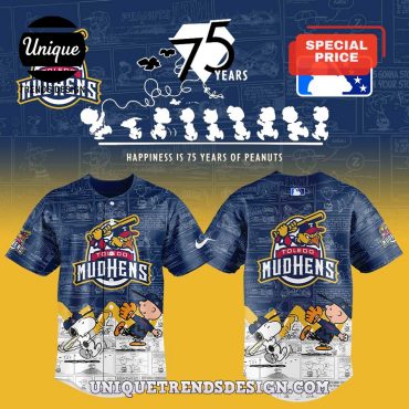 Toledo Mud Hens 75th Anniversary of Peanuts Baseball Jersey