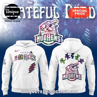 Toledo Mud Hens Grateful Dead White Hoodie Pants Set