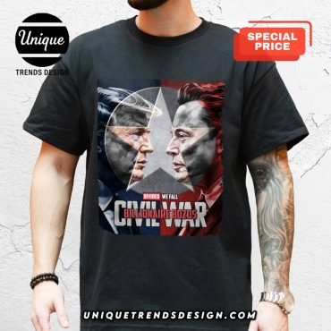 Trump vs Elon Funny Civil War T-Shirt