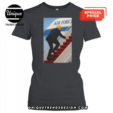 Viral Moment Trump Air Force One Stumble T-Shirt
