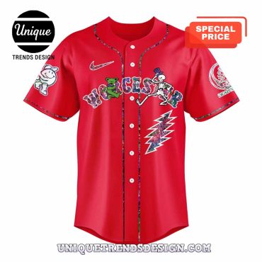 Worcester Red Sox Grateful Dead Night Baseball Jersey