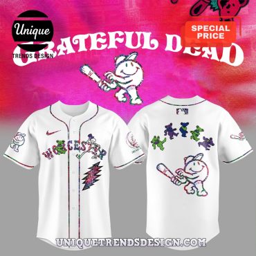 Worcester Red Sox Grateful Dead White Baseball Jersey