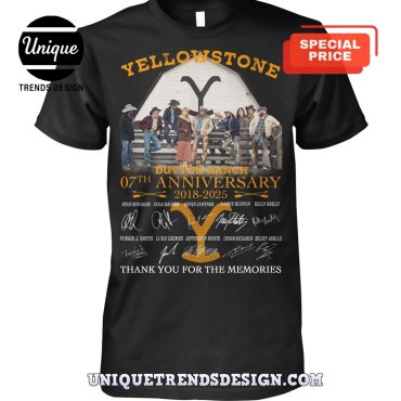 Yellowstone Dutton Ranch 07th Anniversary Signatures T-Shirt