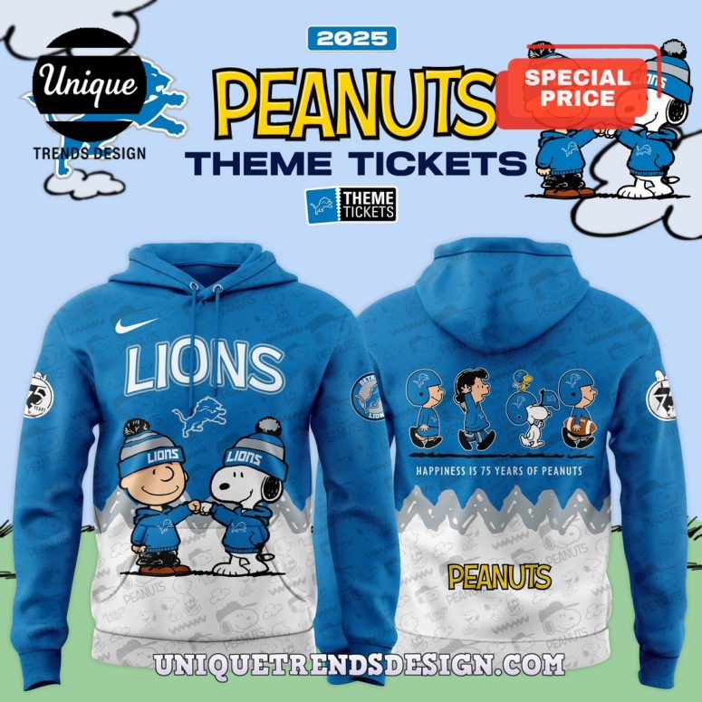 2025 Detroit Lions x Peanuts Hoodie And Pant