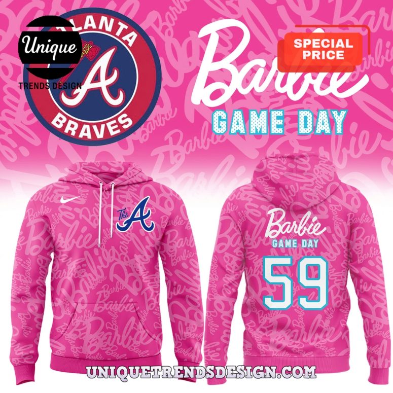 Atlanta Braves 2025 Barbie Game Night Hoodie