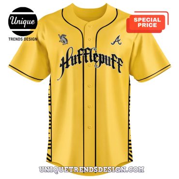 Braves x Hufflepuff House Custom Baseball Jersey
