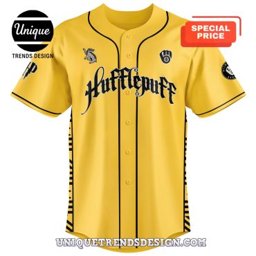 Custom Brewers x Hufflepuff House Baseball Jersey