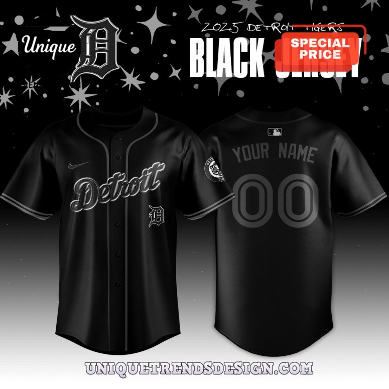 Detroit Tigers Black In Black Limited Edition Jersey