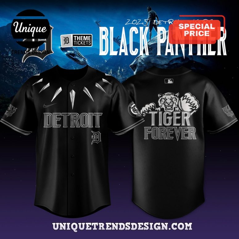 Detroit Tigers x Black Panther 2025 Baseball Jersey