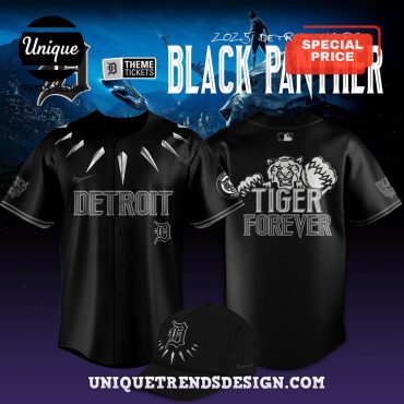 Detroit Tigers x Black Panther 2025 Baseball Jersey