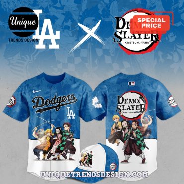 LA Dodgers MLB x Demon Slayer Baseball Jersey