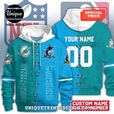 Miami Dolphins x Miami Marlins Hoodie
