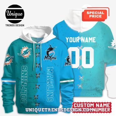 Miami Dolphins x Miami Marlins Hoodie