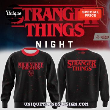 Milwaukee Brewers Stranger Things Night Hoodie
