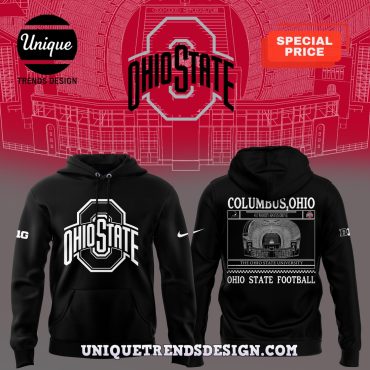 Ohio State Buckeyes Football Black Hoodie 2025