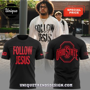 Ohio State Football Follow Jesus Black Hoodie