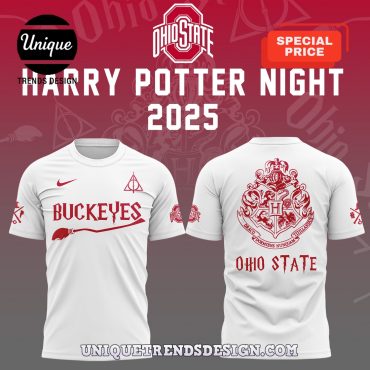 Ohio State x Harry Potter White Hoodie 2025