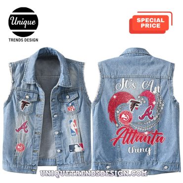 Premium Atlanta Mixed Sleeveless Denim Jacket