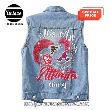 Premium Atlanta Mixed Sleeveless Denim Jacket