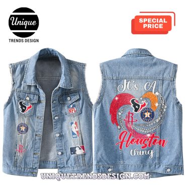 Premium Houston Mixed Sleeveless Denim Jacket