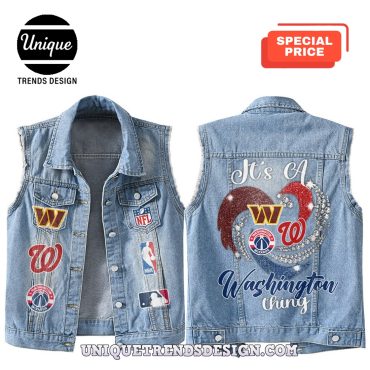 Premium Washington Mixed Sleeveless Denim Jacket