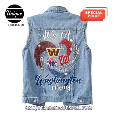 Premium Washington Mixed Sleeveless Denim Jacket