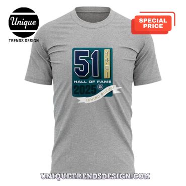 Seattle Mariners Ichiro Suzuki 2025 HOF Gray Shirt