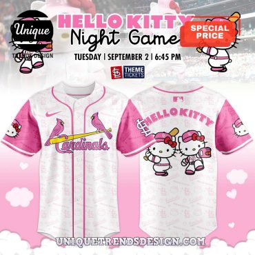 St. Louis Cardinals x Hello Kitty Night Baseball Jersey