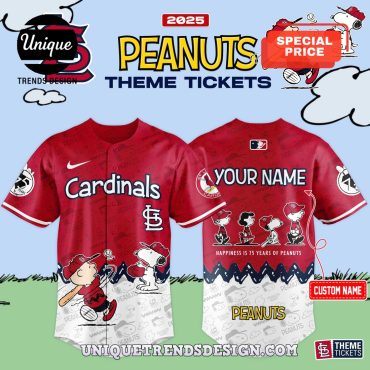 St. Louis Cardinals x Peanuts Anniversary Baseball Jersey
