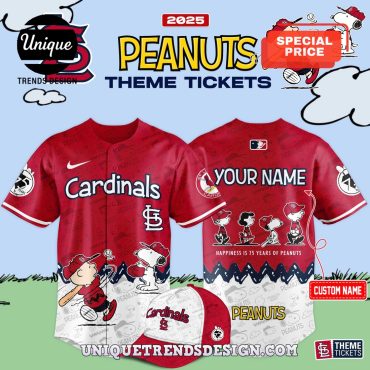 St. Louis Cardinals x Peanuts Anniversary Baseball Jersey