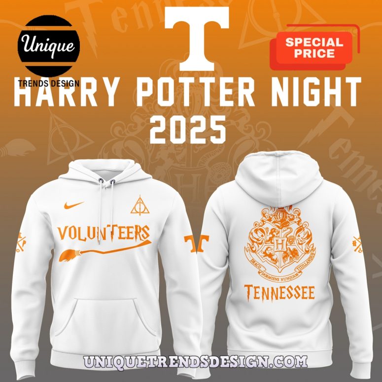 Tennessee Volunteers 2025 Harry Potter White Hoodie