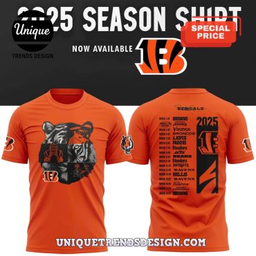 Cincinnati Bengals 2025 Season Orange Hoodie