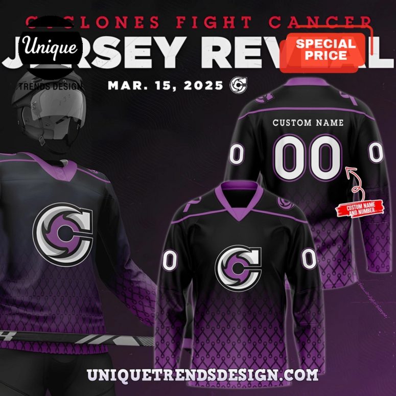 Cincinnati Cyclones 2025 Fight Cancer Hockey Jersey