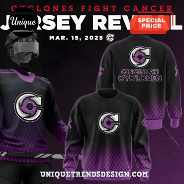 Cincinnati Cyclones 2025 Fight Cancer Jersey Hoodie