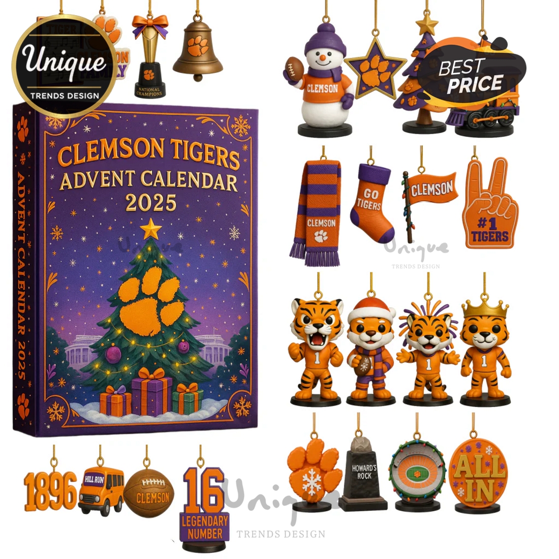 Clemson Tigers 2025 Advent Calendar Clemson Tigers 2025 Advent Calendar