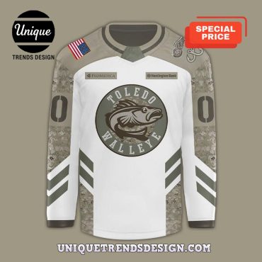 Custom Toledo Walleye x Military Night Hockey Jersey